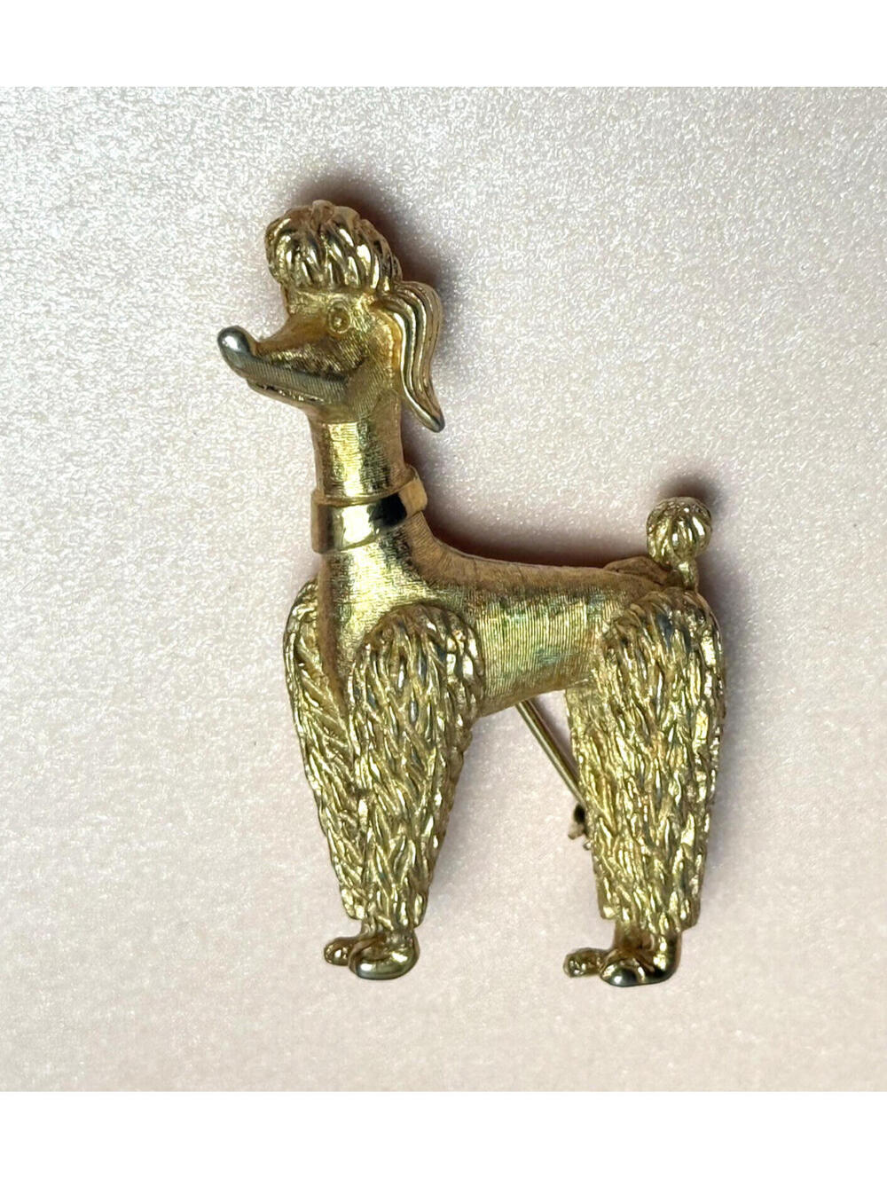 Vintage Marcel Boucher Poodle‎ Brooch Pin (Style #8164) 1.75" Dog Figural